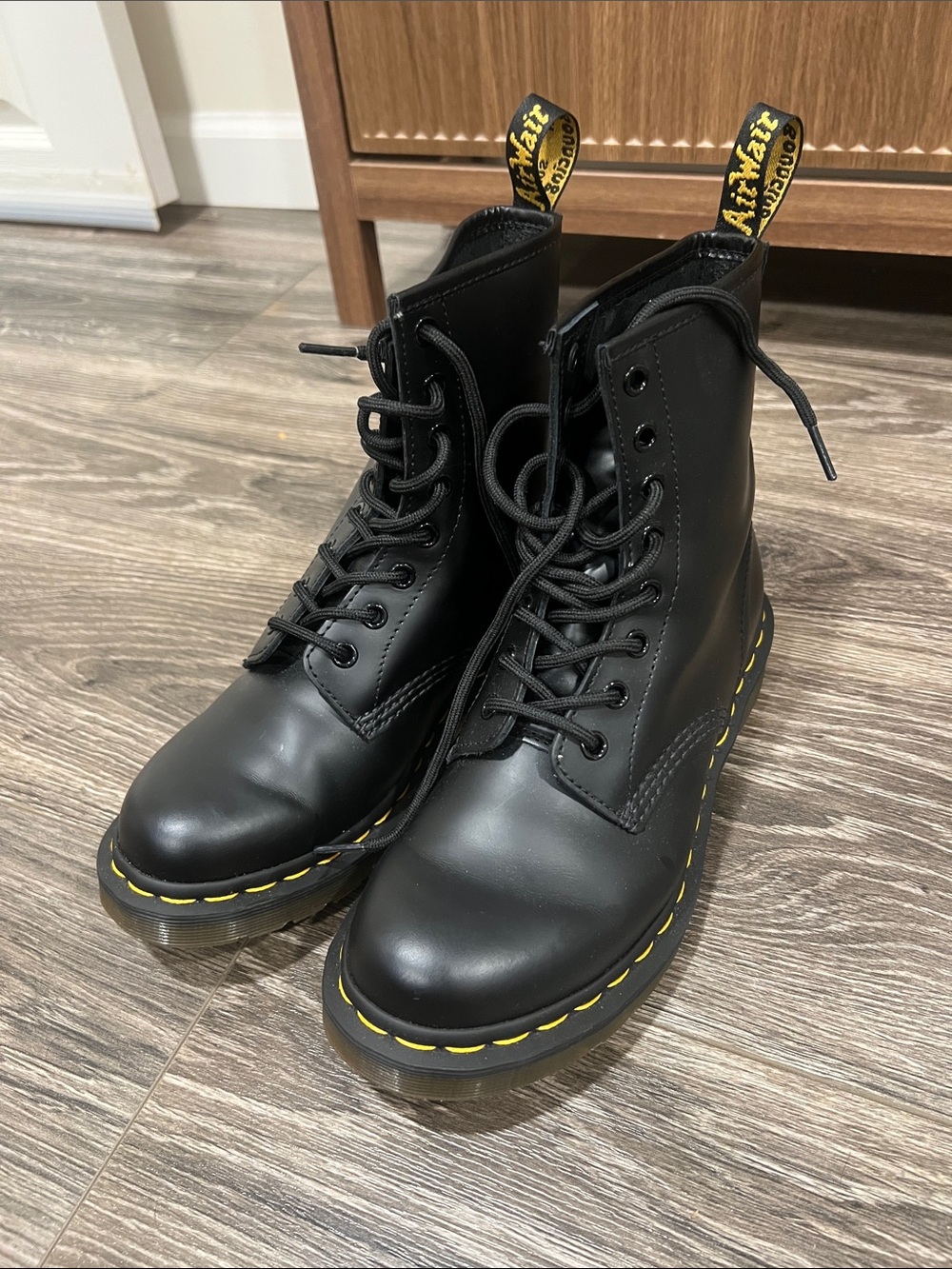Dr. Martens Black Leather Lace-Up boots